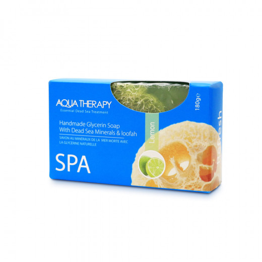 Aqua Therapy Hand Made Glycerine Soap ( Lemon), 180g [With Loofah]