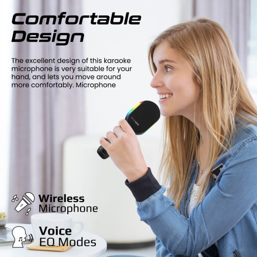 Promate VocalMic 5-in-1 Wireless Karaoke Microphone and Speaker