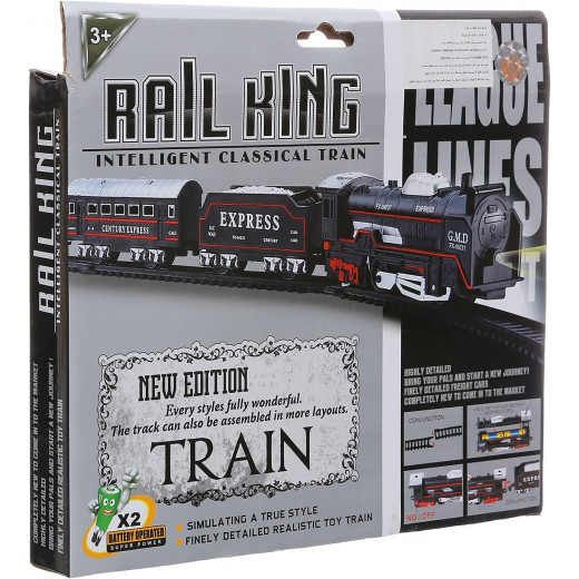 Rail King Intelligent Classic Train Toy, 13 Piece