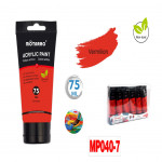 Acrylic Color Tube From Motarro 75ml - Scarlet Paint
