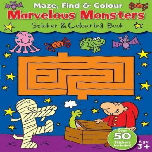 Maze Find and Colour Book - Marvelous Monsters
