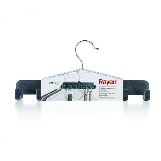 Rayen | Belt Hanger | Capacity for 14 units | Dark grey colors | Belt-hanging hanger or other accessories | Dimensions: 31.5 x 14.4 x 4.5 cm