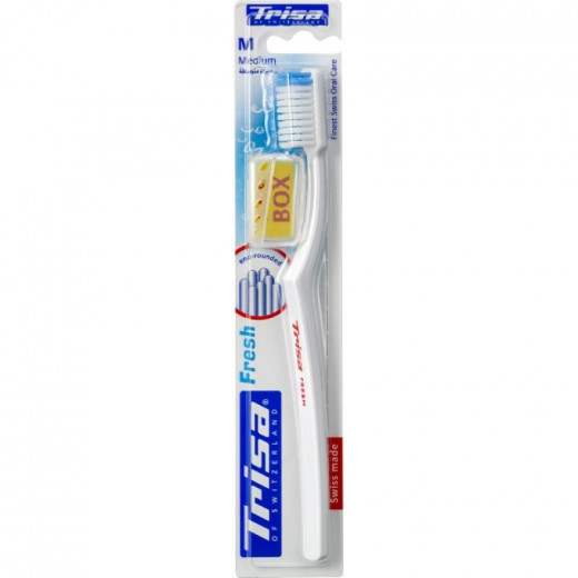 Trisa fresh Medium Bristle Toothbrush with Protective Cap