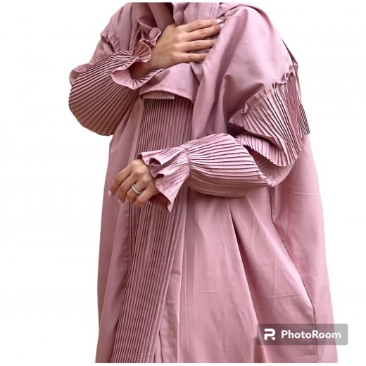 One piece pink prayer clothes with shawl
