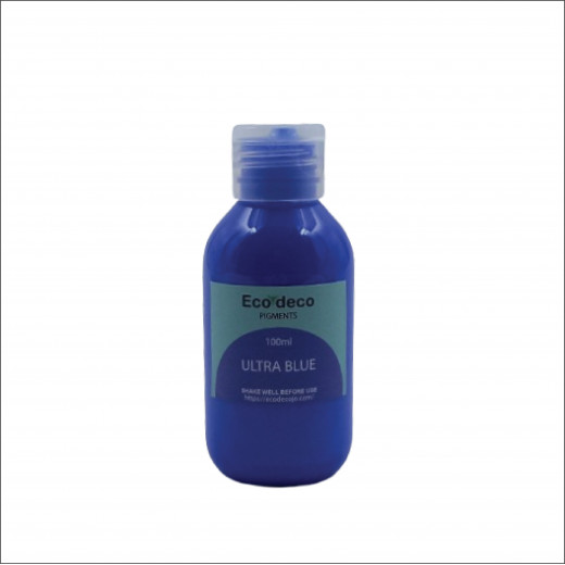 Ecodeco 100ml Blue Color for Resin and Concrete Art