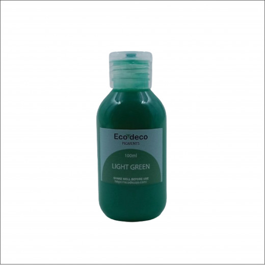 Ecodeco 100ml L. Green Color for Resin and Concrete Art