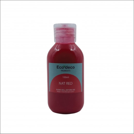 Ecodeco 100ml Red Color for Resin and Concrete Art