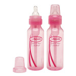 Dr. Brown's 8 oz / 250 ml PP Standard Baby Bottle - Pink, 2-Pack